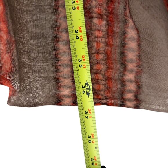 Eddie Bauer Scarf Women's One Size Fringe 100% Wool Large Blanket Striped - Picture 5 of 8